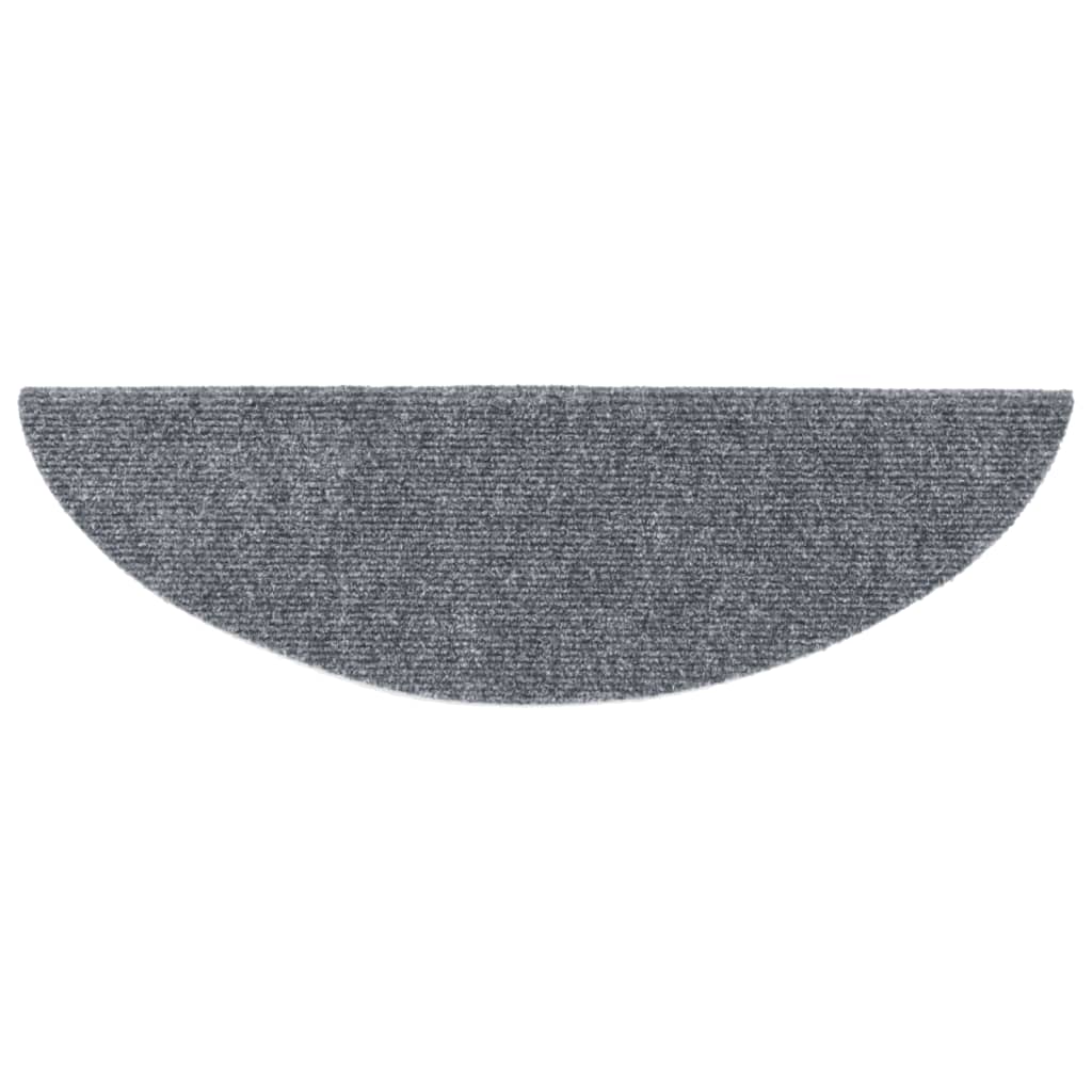 Stufenmatten Selbstklebend 5 Stk. 56x17x3 cm Hellgrau Halbrund