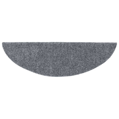 Stufenmatten Selbstklebend 5 Stk. 56x17x3 cm Hellgrau Halbrund