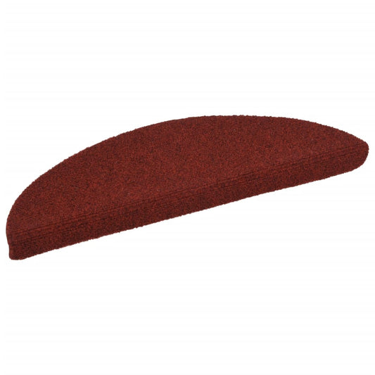 Stufenmatten Selbstklebend 10 Stk. 56x17x3 cm Bordeauxrot Halbrund