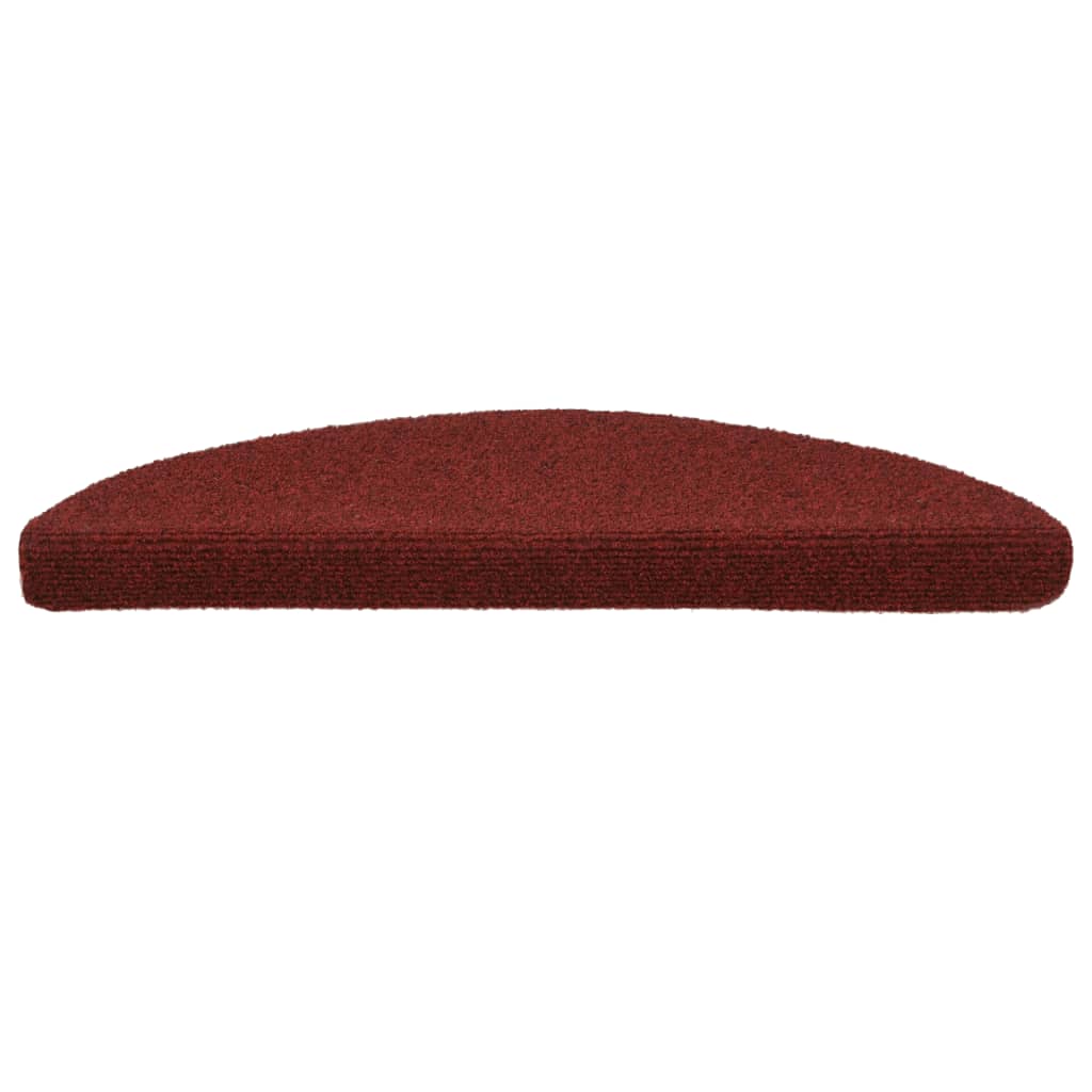 Stufenmatten Selbstklebend 10 Stk. 56x17x3 cm Bordeauxrot Halbrund