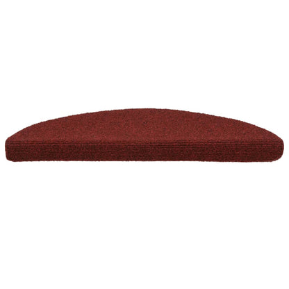 Stufenmatten Selbstklebend 10 Stk. 56x17x3 cm Bordeauxrot Halbrund