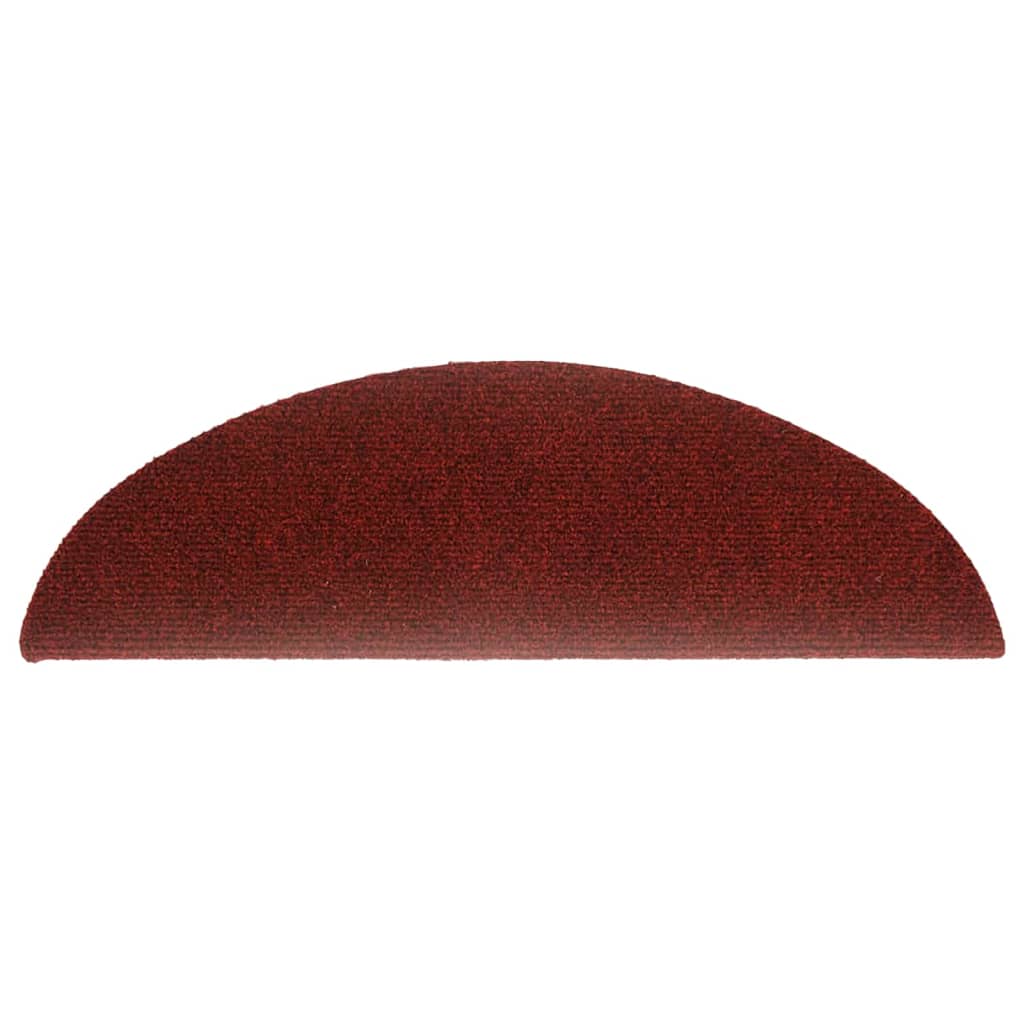 Stufenmatten Selbstklebend 10 Stk. 56x17x3 cm Bordeauxrot Halbrund
