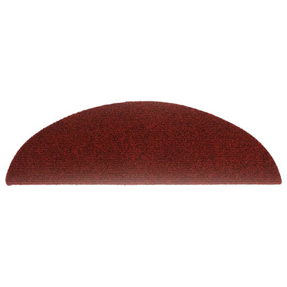 Stufenmatten Selbstklebend 10 Stk. 56x17x3 cm Bordeauxrot Halbrund