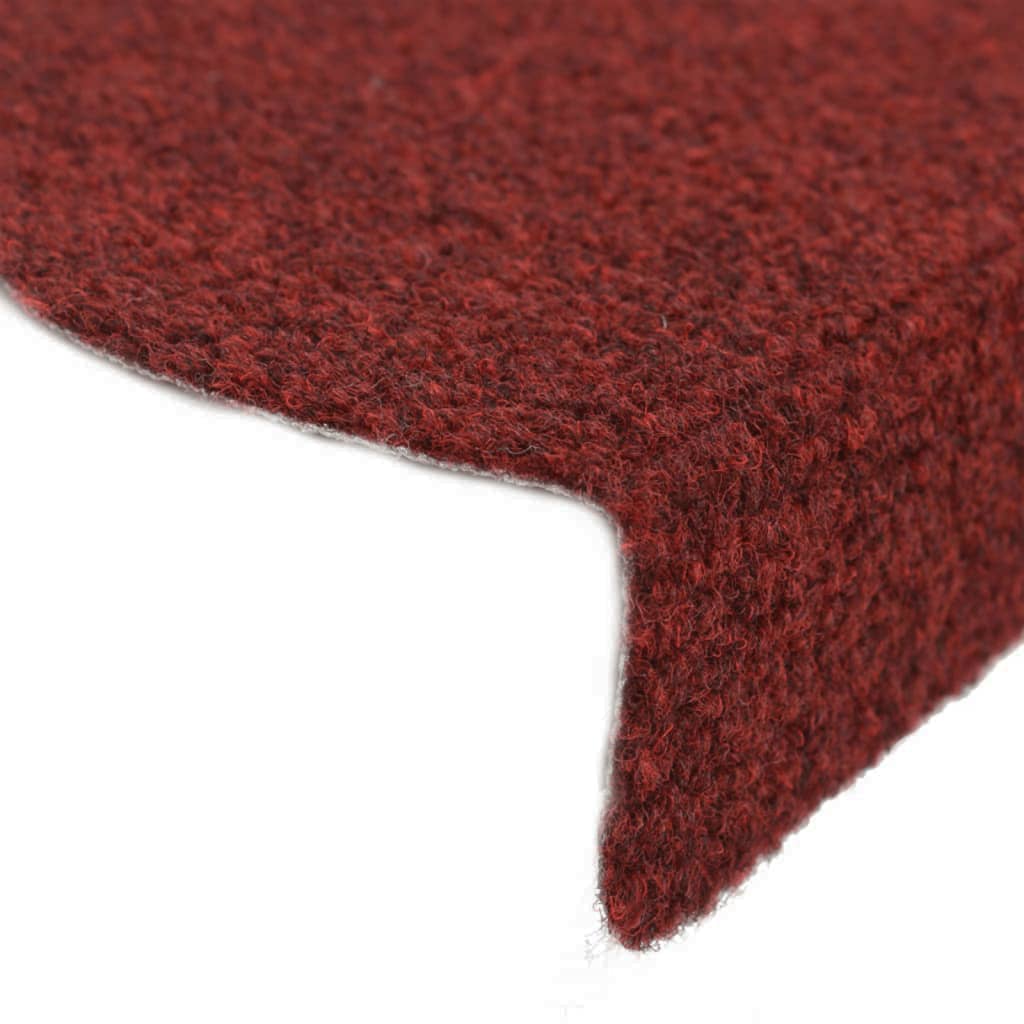Stufenmatten Selbstklebend 10 Stk. 56x17x3 cm Bordeauxrot Halbrund