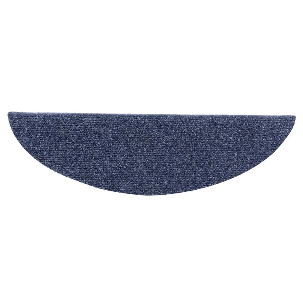 Stufenmatten Selbstklebend 5 Stk. 56x17x3 cm Blau Halbrund