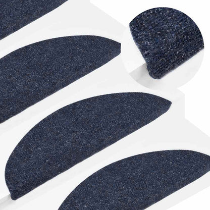 Stufenmatten Selbstklebend 5 Stk. 56x17x3 cm Blau Halbrund