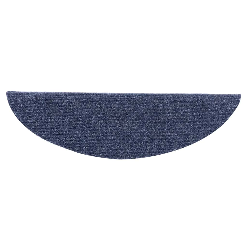 Stufenmatten Selbstklebend 10 Stk. 56x17x3 cm Blau Halbrund