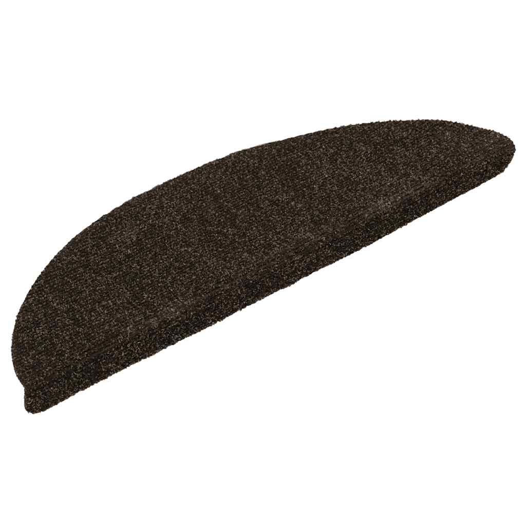 Stufenmatten Selbstklebend 5 Stk. 56x17x3 cm Dunkelbraun Halbrund