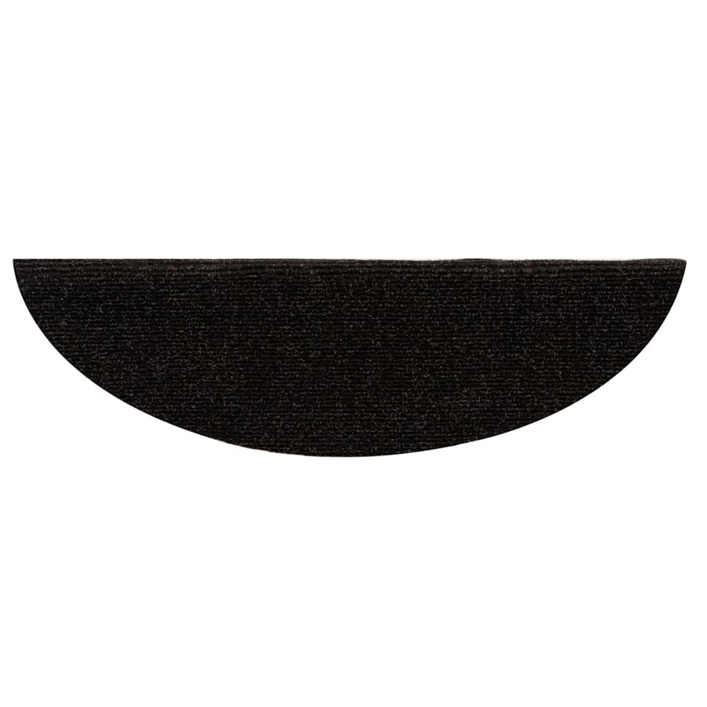 Stufenmatten Selbstklebend 5 Stk. 56x17x3 cm Dunkelbraun Halbrund