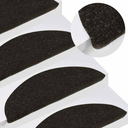 Stufenmatten Selbstklebend 5 Stk. 56x17x3 cm Dunkelbraun Halbrund