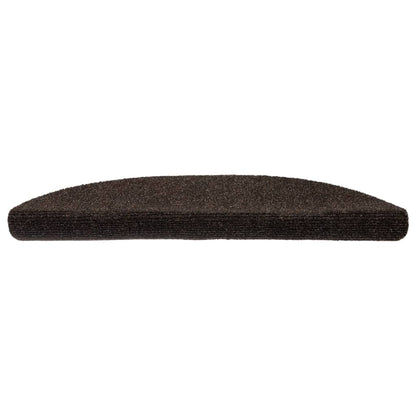 Stufenmatten Selbstklebend 5 Stk. 56x17x3 cm Braun Halbrund