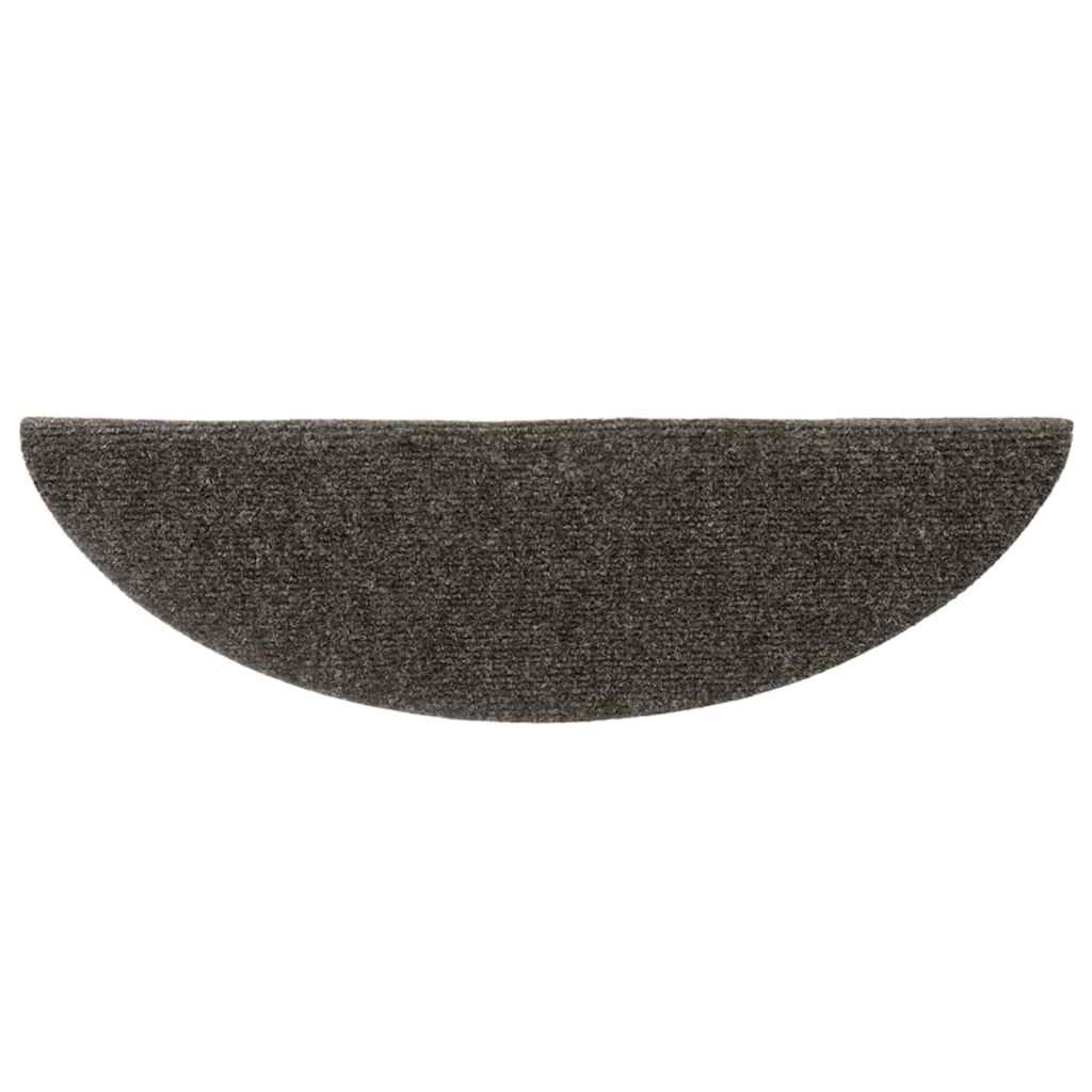 Stufenmatten Selbstklebend 10 Stk. 56x17x3 cm Anthrazit Halbrund