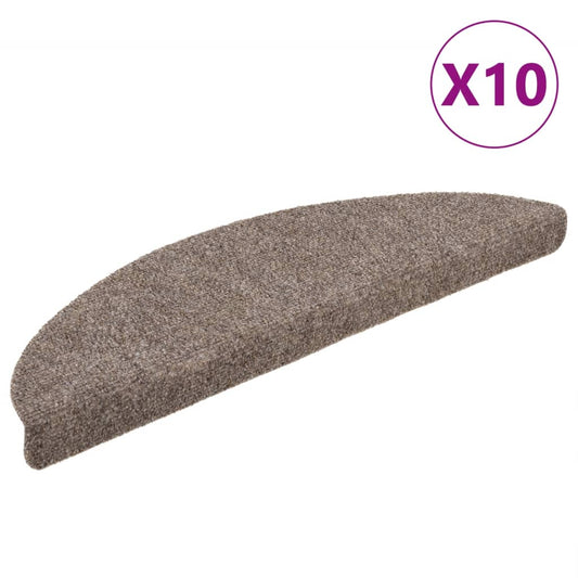 Stufenmatten Selbstklebend 10 Stk. 56x17x3 cm Beige Halbrund