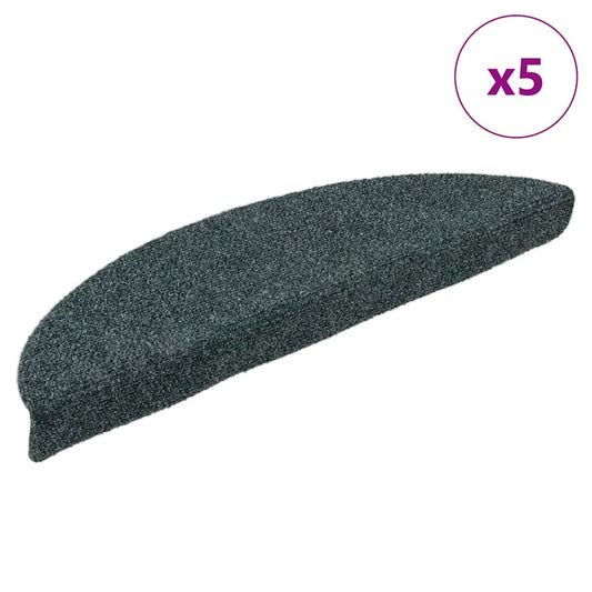 Stufenmatten Selbstklebend 5 Stk. 56x17x3 cm Grün Halbrund