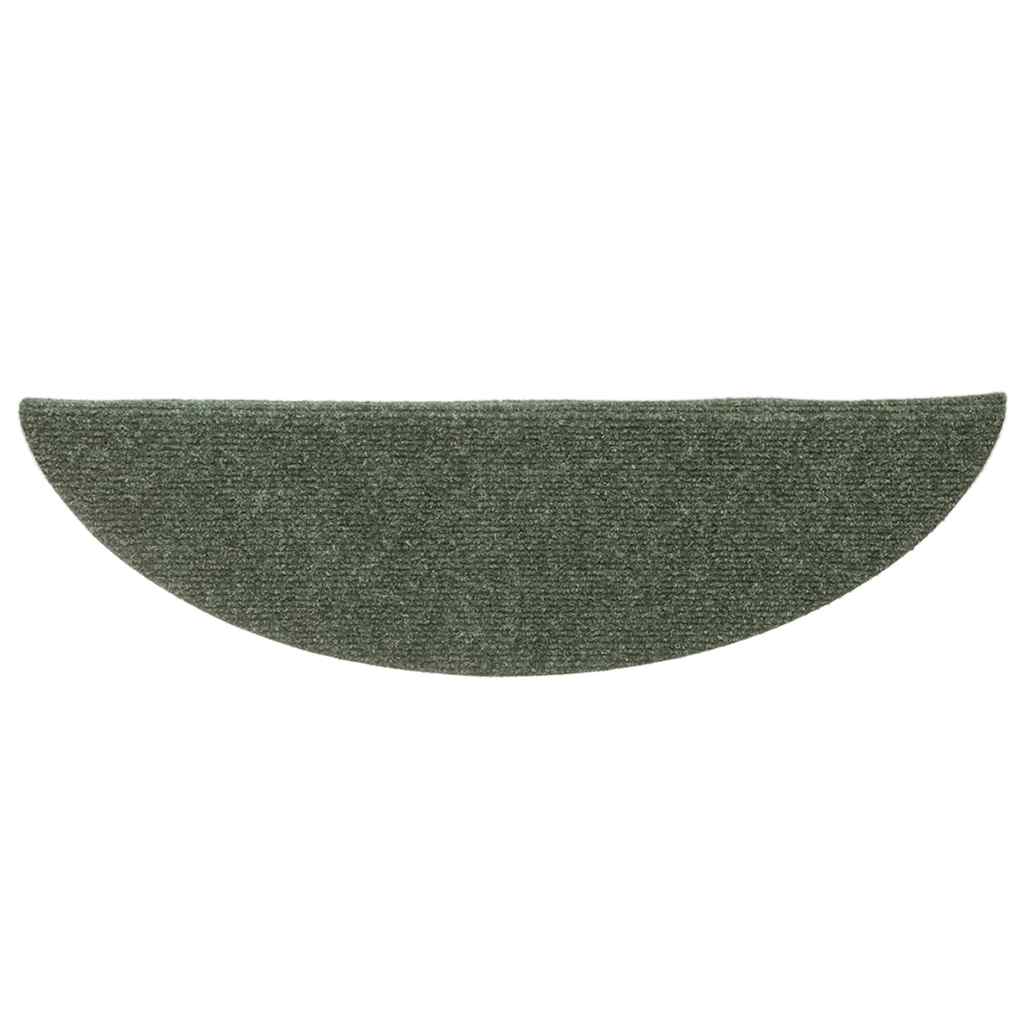 Stufenmatten Selbstklebend 5 Stk. 56x17x3 cm Grün Halbrund