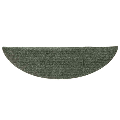 Stufenmatten Selbstklebend 5 Stk. 56x17x3 cm Grün Halbrund