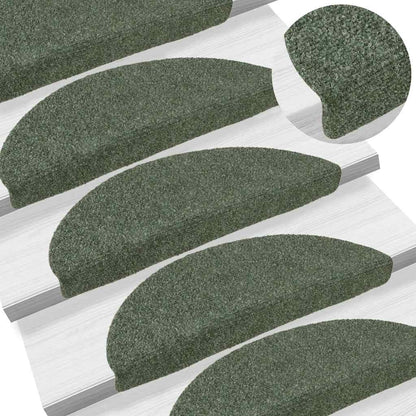 Stufenmatten Selbstklebend 5 Stk. 56x17x3 cm Grün Halbrund