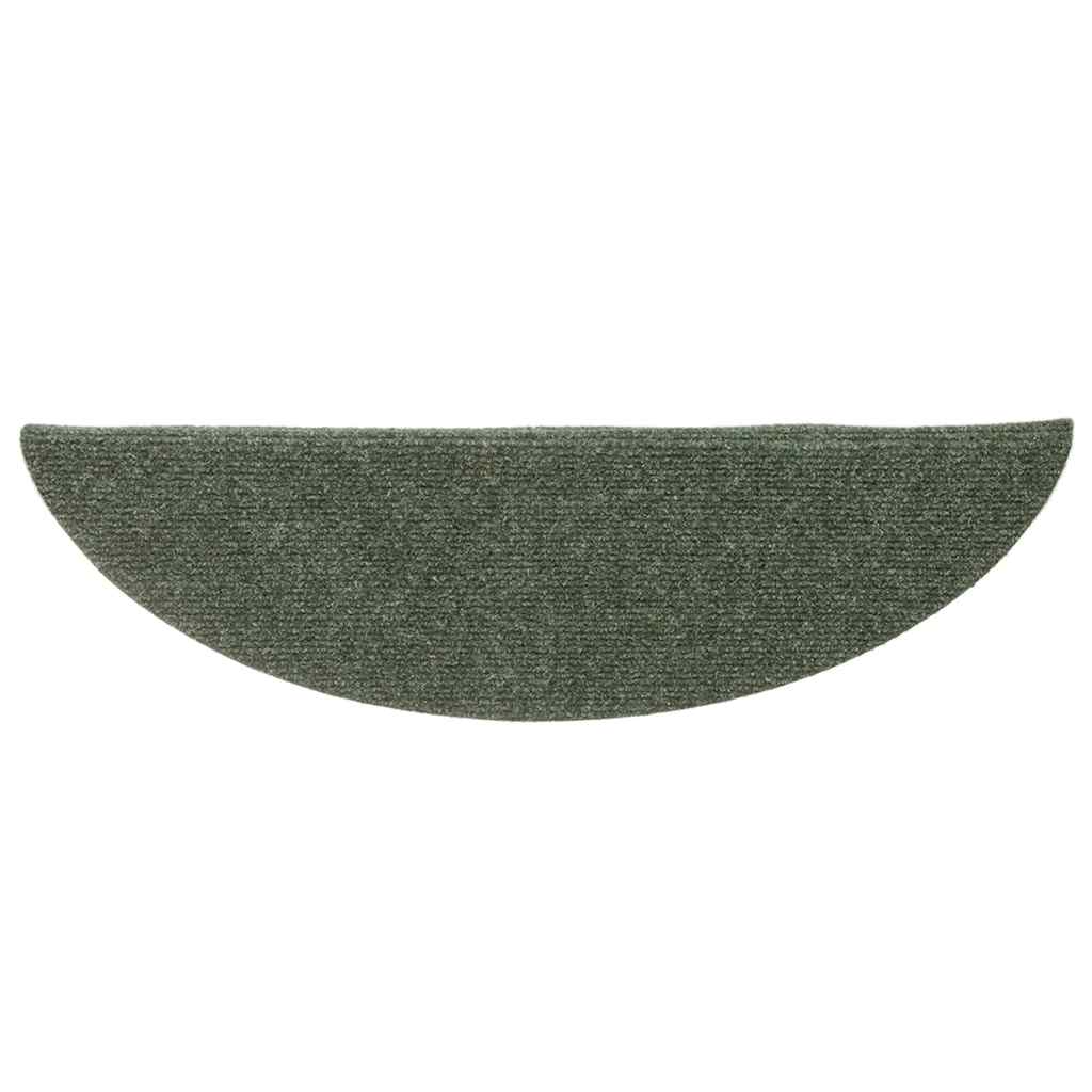 Stufenmatten Selbstklebend 10 Stk. 56x17x3 cm Grün Halbrund