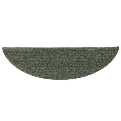 Stufenmatten Selbstklebend 10 Stk. 56x17x3 cm Grün Halbrund