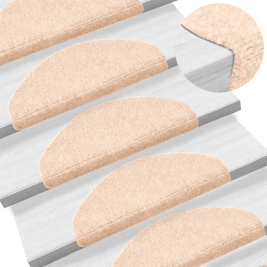 Stufenmatten Selbstklebend 5 Stk. 65x21x4 cm Hellbraun Halbrund Groß