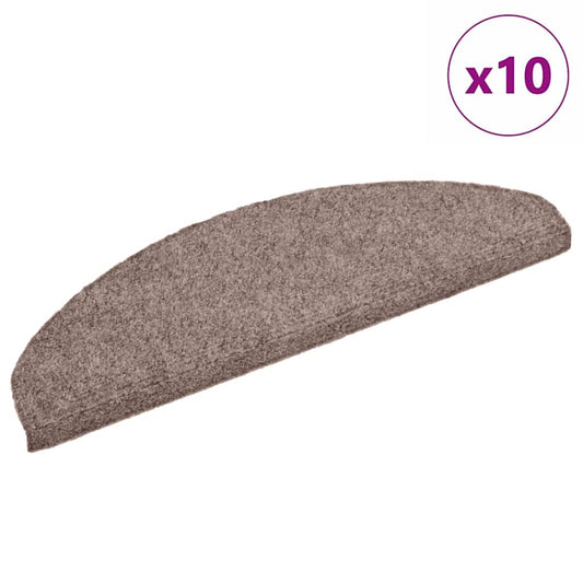 Stufenmatten Selbstklebend 10 Stk. 65x21x4 cm Hellbraun Halbrund Groß