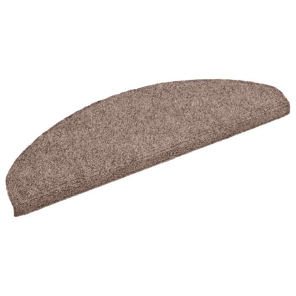 Stufenmatten Selbstklebend 10 Stk. 65x21x4 cm Hellbraun Halbrund Groß