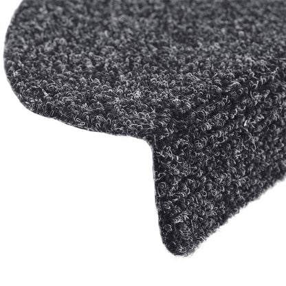 Stufenmatten Selbstklebend 5 Stk. 65x21x4 cm Dunkelgrau Halbrund Groß