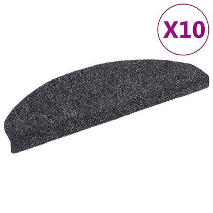 Stufenmatten Selbstklebend 10 Stk. 65x21x4 cm Dunkelgrau Halbrund Groß