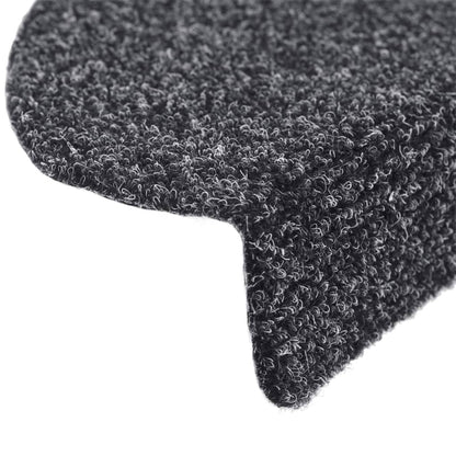 Stufenmatten Selbstklebend 10 Stk. 65x21x4 cm Dunkelgrau Halbrund Groß