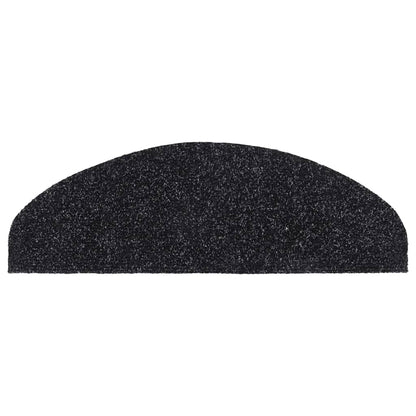 Stufenmatten Selbstklebend 5 Stk. 65x21x4 cm Schwarz Halbrund Groß