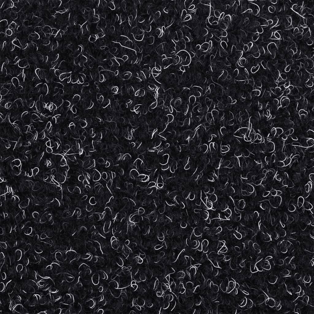 Stufenmatten Selbstklebend 5 Stk. 65x21x4 cm Schwarz Halbrund Groß