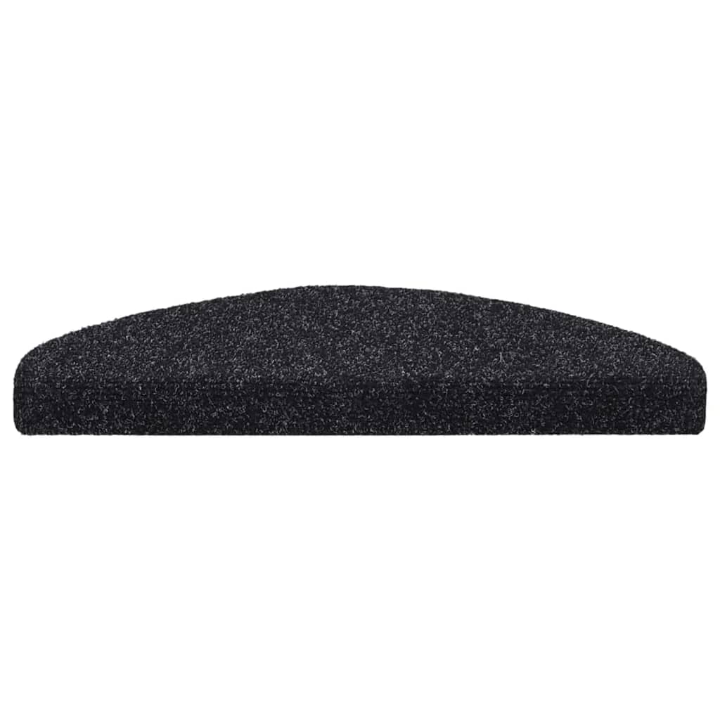 Stufenmatten Selbstklebend 10 Stk. 65x21x4 cm Schwarz Halbrund Groß