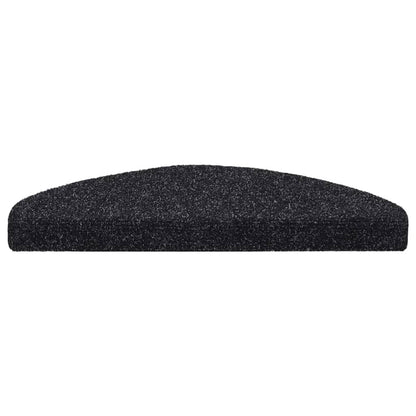 Stufenmatten Selbstklebend 10 Stk. 65x21x4 cm Schwarz Halbrund Groß