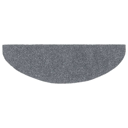 Stufenmatten Selbstklebend 10 Stk. 65x21x4 cm Hellgrau Halbrund Groß