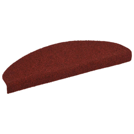 Stufenmatten Selbstklebend 5 Stk. 65x21x4 cm Bordeauxrot Halbrund Groß