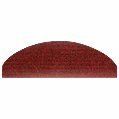 Stufenmatten Selbstklebend 5 Stk. 65x21x4 cm Bordeauxrot Halbrund Groß