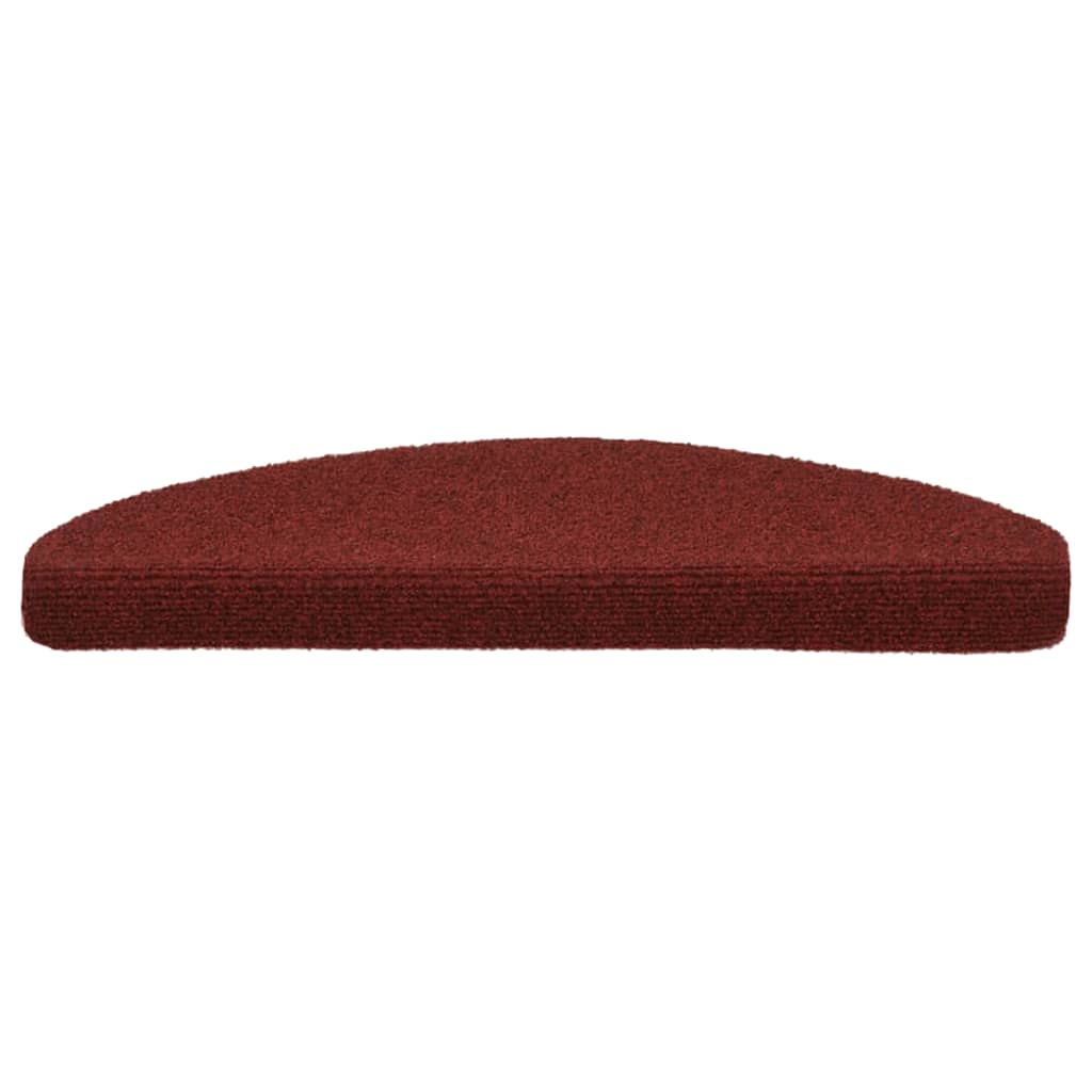 Stufenmatten Selbstklebend 10 Stk. 65x21x4 cm Bordeauxrot Halbrund Groß