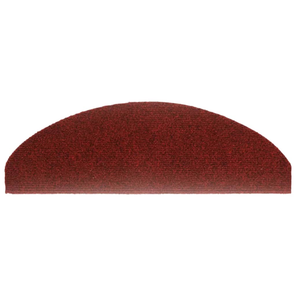 Stufenmatten Selbstklebend 10 Stk. 65x21x4 cm Bordeauxrot Halbrund Groß