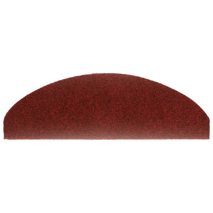 Stufenmatten Selbstklebend 10 Stk. 65x21x4 cm Bordeauxrot Halbrund Groß