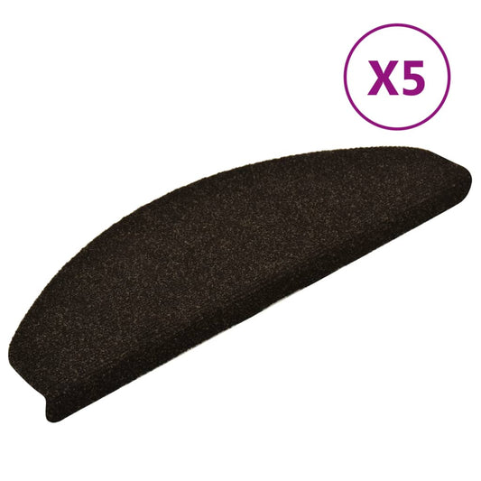 Stufenmatten Selbstklebend 5 Stk. 65x21x4 cm Dunkelbraun Halbrund Groß