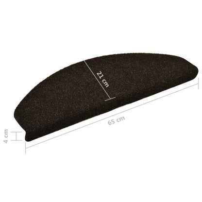 Stufenmatten Selbstklebend 5 Stk. 65x21x4 cm Dunkelbraun Halbrund Groß