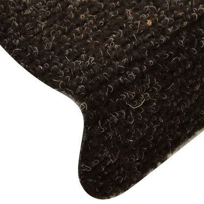 Stufenmatten Selbstklebend 10 Stk. 65x21x4 cm Dunkelbraun Halbrund Groß