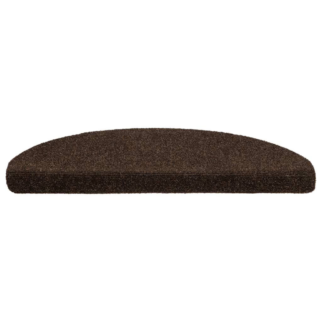 Stufenmatten Selbstklebend 5 Stk. 65x21x4 cm Braun Halbrund Groß