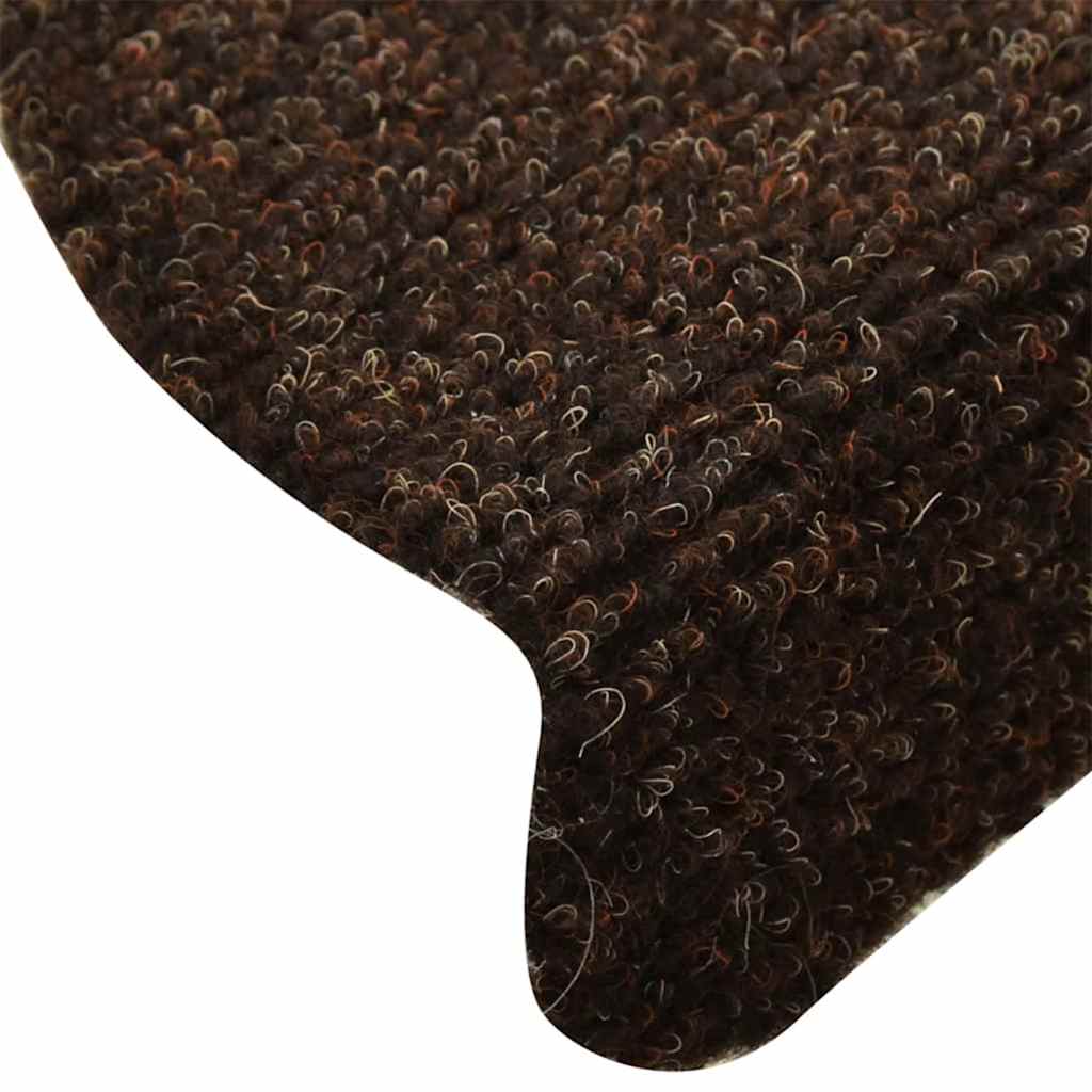 Stufenmatten Selbstklebend 5 Stk. 65x21x4 cm Braun Halbrund Groß