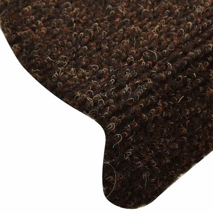 Stufenmatten Selbstklebend 5 Stk. 65x21x4 cm Braun Halbrund Groß