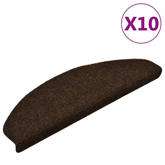 Stufenmatten Selbstklebend 10 Stk. 65x21x4 cm Braun Halbrund Groß