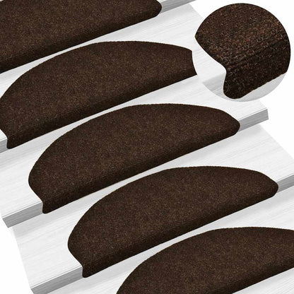 Stufenmatten Selbstklebend 10 Stk. 65x21x4 cm Braun Halbrund Groß