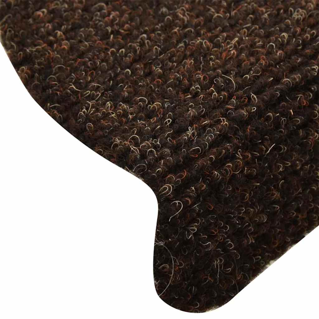 Stufenmatten Selbstklebend 10 Stk. 65x21x4 cm Braun Halbrund Groß