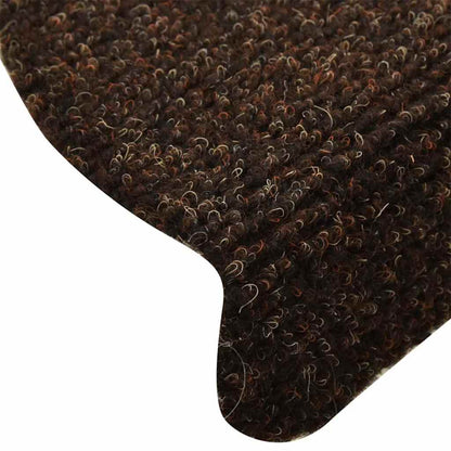 Stufenmatten Selbstklebend 10 Stk. 65x21x4 cm Braun Halbrund Groß