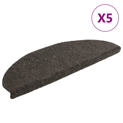 Stufenmatten Selbstklebend 5 Stk. 65x21x4 cm Anthrazit Halbrund Groß
